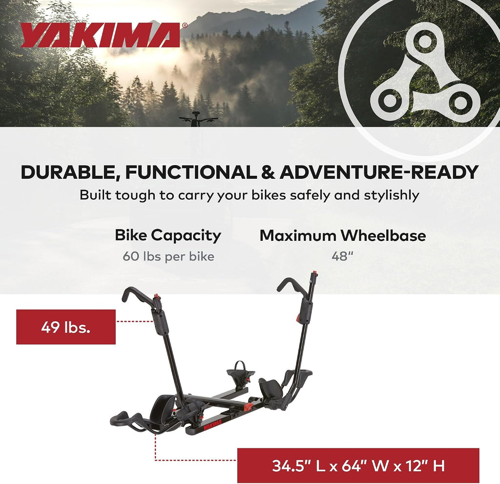 YAKIMA, HoldUp Hitch Mount Tray Bike Rack