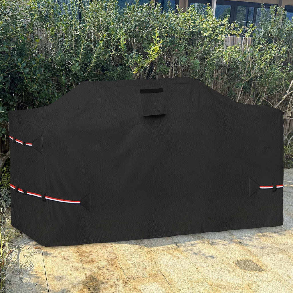 78 Inch Island Grill Cover - 600D Heavy Duty Waterproof All Weather Protection Outdoor Cover,Black