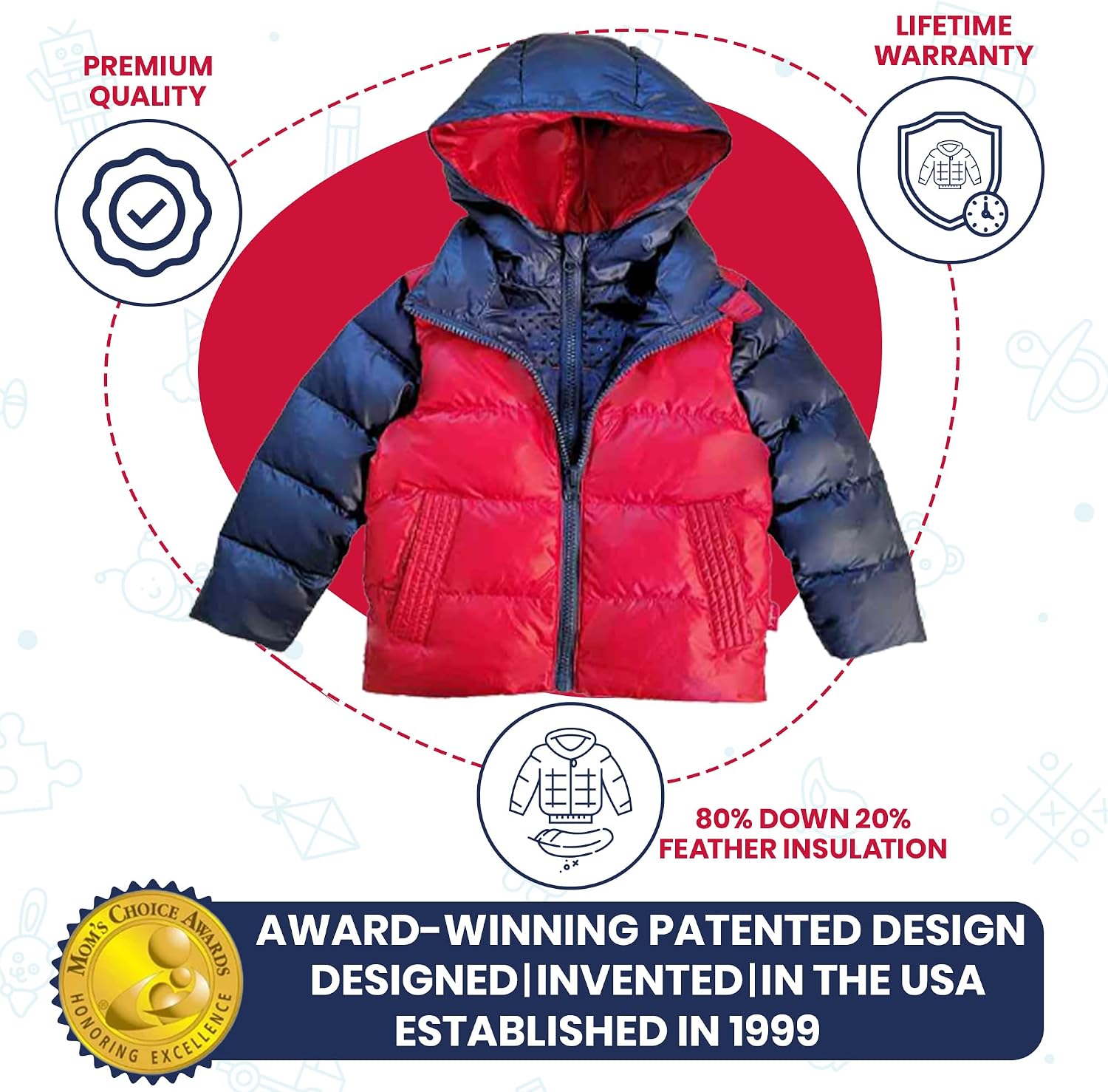 ONE KID The Road Coat Down | Car Seat Safe Winter Jacket | Crash Tested | Unisex | 12 Months-8 Years