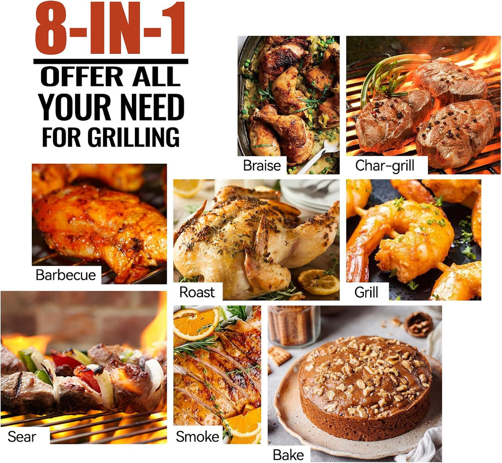 Z GRILLS 2026 Upgrade Wood Pellet Grill Smoker with PID Control, Built-in Storage Cabinet, Rain Cover, 700 sq. in Cooking Area for Outdoor BBQ, Smoke, Bake and Roast