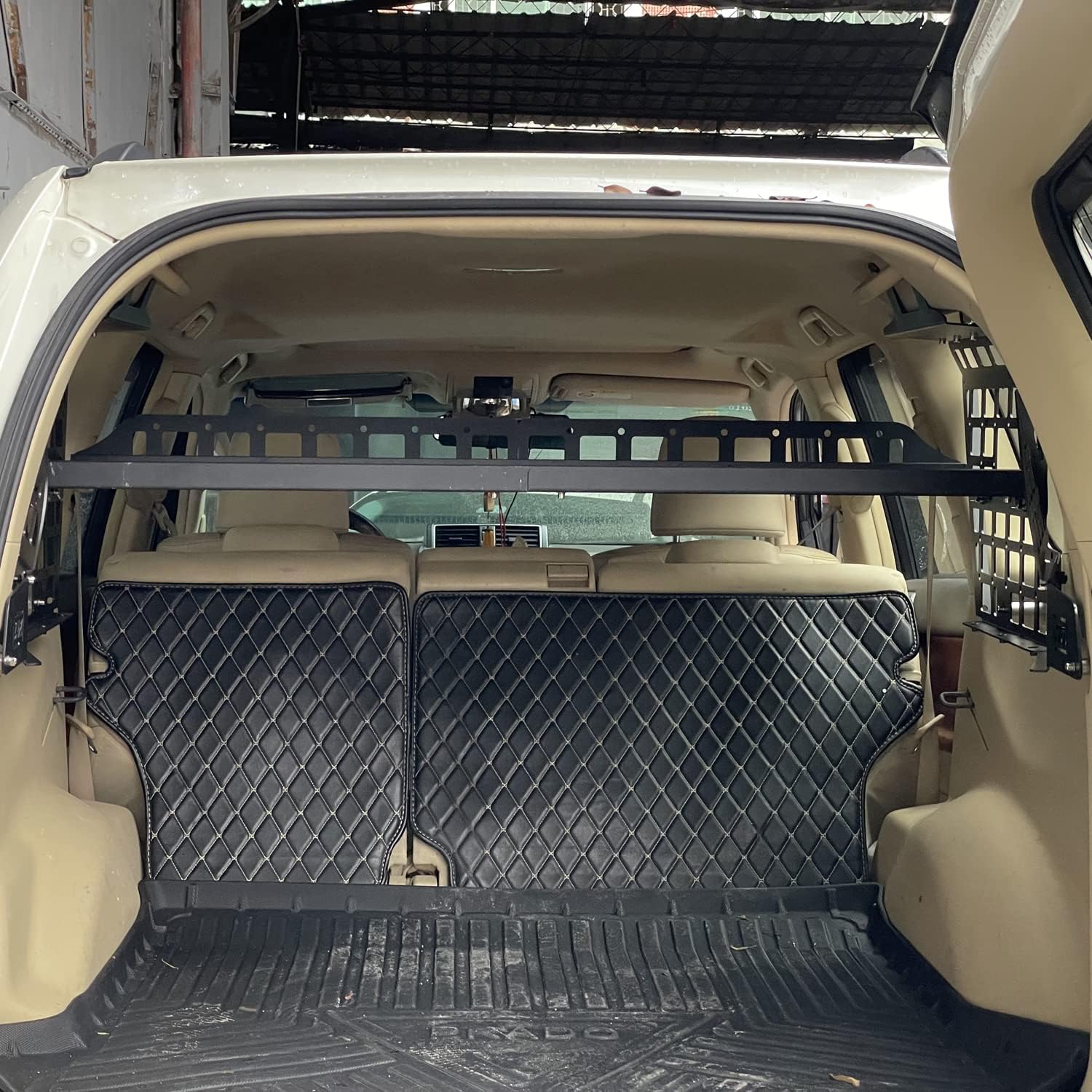 ITrims Car Trunk Organizer for Toyota Prado J150 / Lexus GX460 2010-2024 Interior Modular Storage Molle Panel Shelf Rear Trunk Luggage Carrier Cargo Rack Basket(No Speaker)