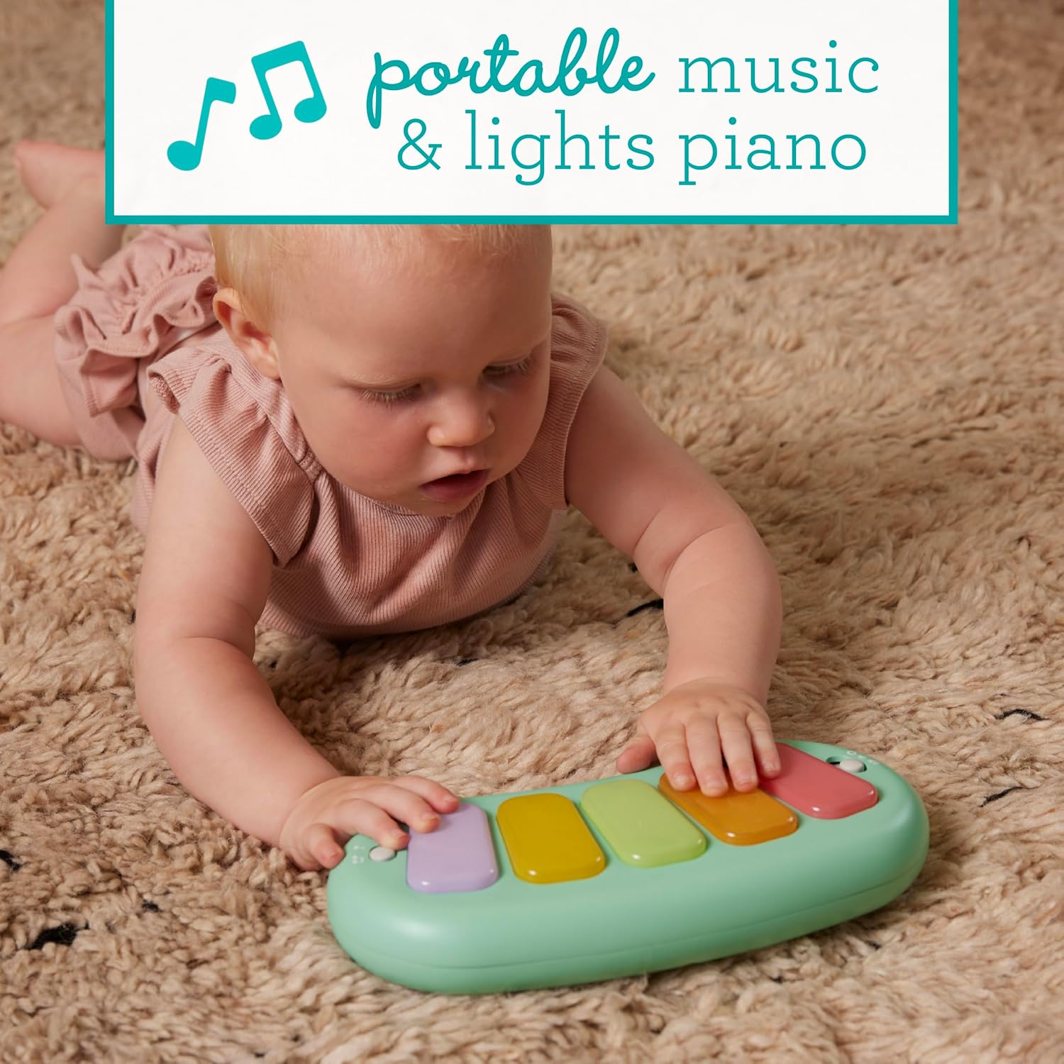Infantino Magic Motion Activity Jumper, Under the Sea Baby Jumper with 360° Seat, Removable Piano, Lights & Music, Adjustable Height Activity Center, Motor Skills and Sensory Play, Ages 4+ Months