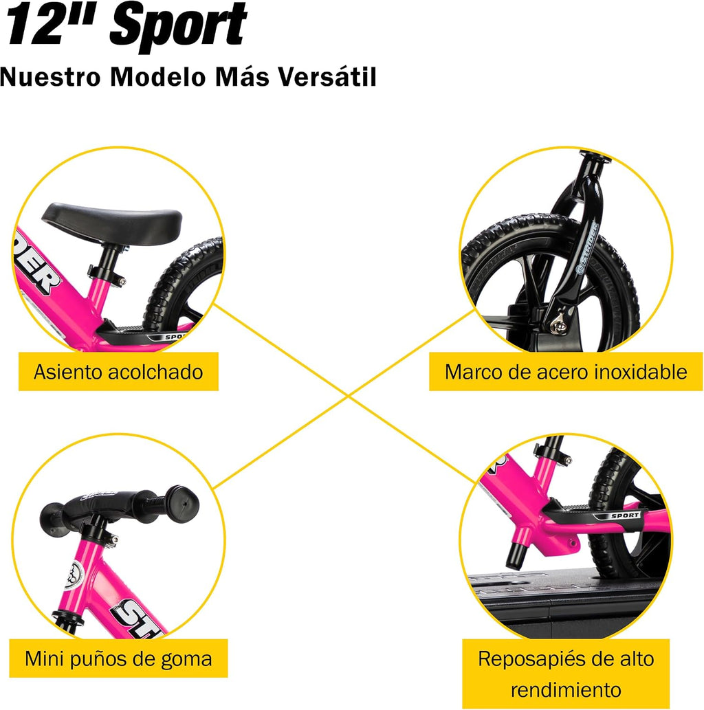 Strider Sport 2-in-1 Rocking Bike - Helps Teach Baby How to Ride a Balance Bicycle - for Kids 6 Months to 4 Years - Easy Assembly & Adjustments