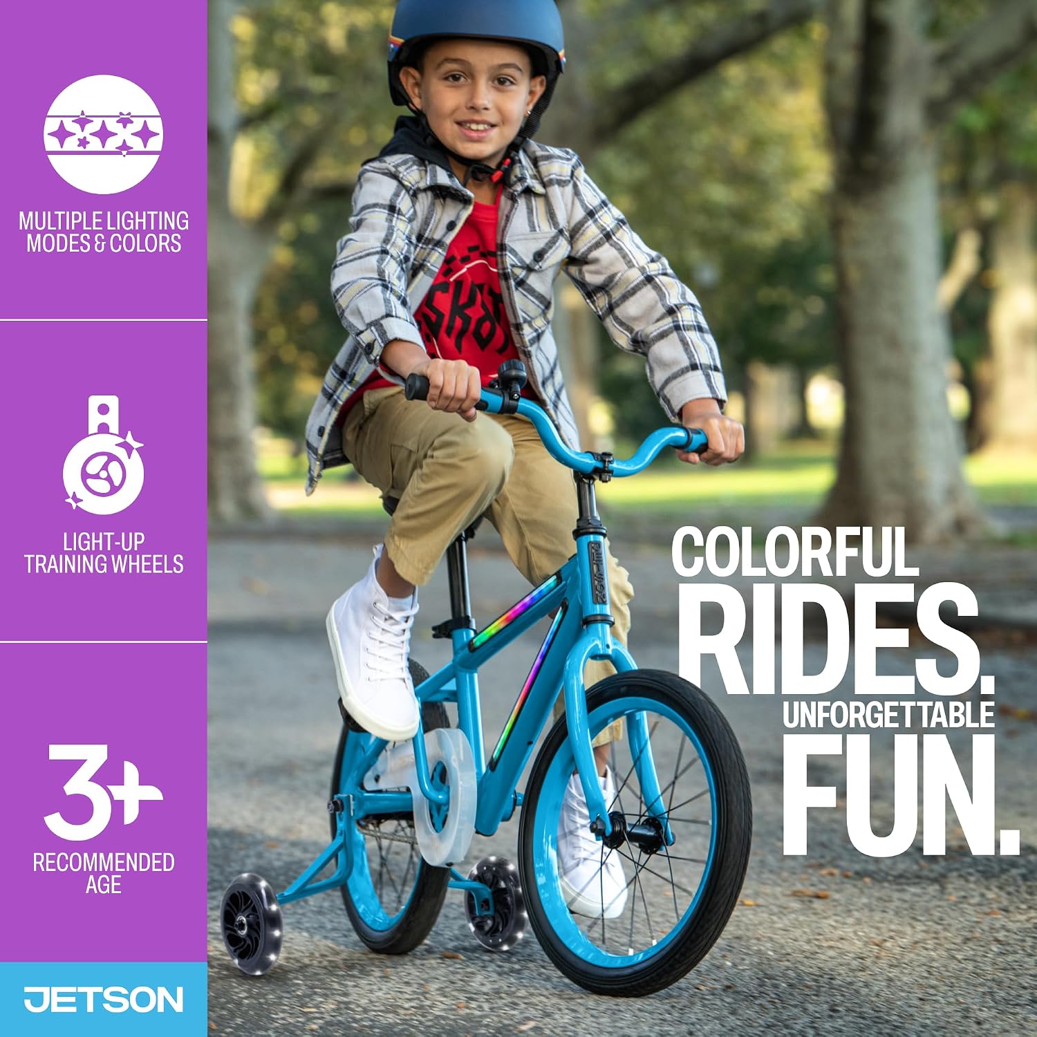 Jetson Light Rider Kids' Light-up Unisex Bike, LED Light-up Frame, 3 Different Light Modes