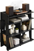 Crosley Furniture Soho Media Console, Record Player Stand with Vinyl Storage, Modern Home Organizer, Black