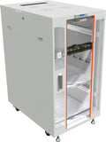 27U Server Rack Cabinet – 19' Network Rack Enclosure, 35' Deep Floor Standing Data Rack with Locking Glass Door, Cooling Fans, PDU & Shelf for Servers, Switches and Patch Panels