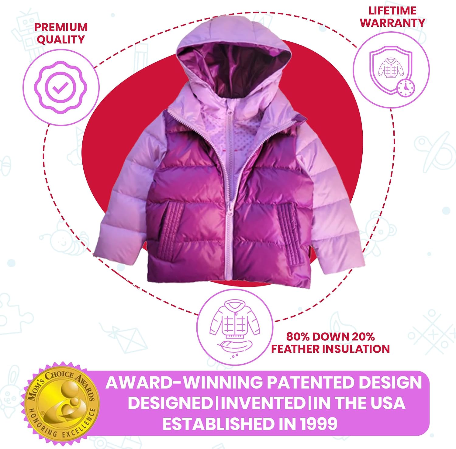 ONE KID The Road Coat Down | Car Seat Safe Winter Jacket | Crash Tested | Unisex | 12 Months-8 Years
