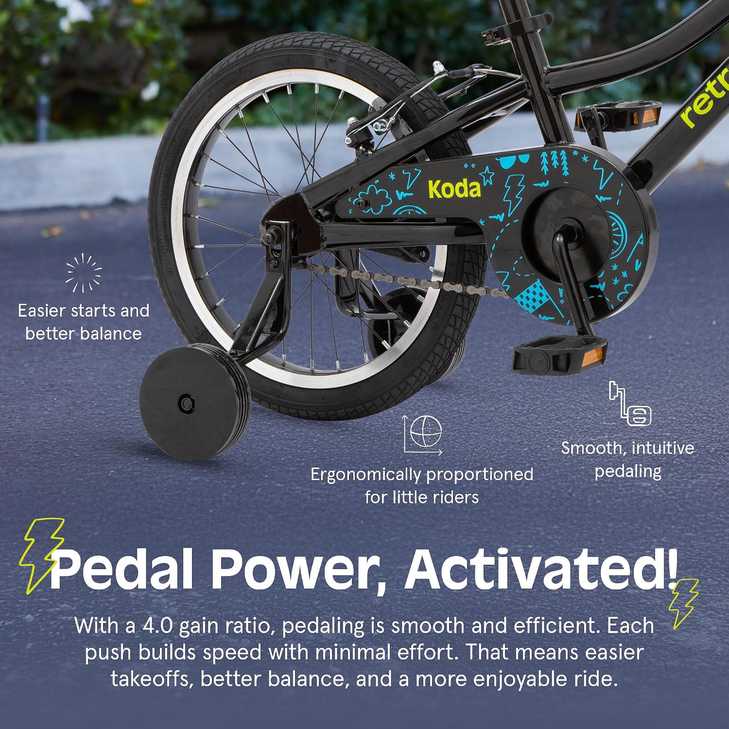 Retrospec Koda Plus Kids Bike for Boys & Girls Ages 4-6 Years - Children's Bicycle, Adjustable Seat & Handlebars