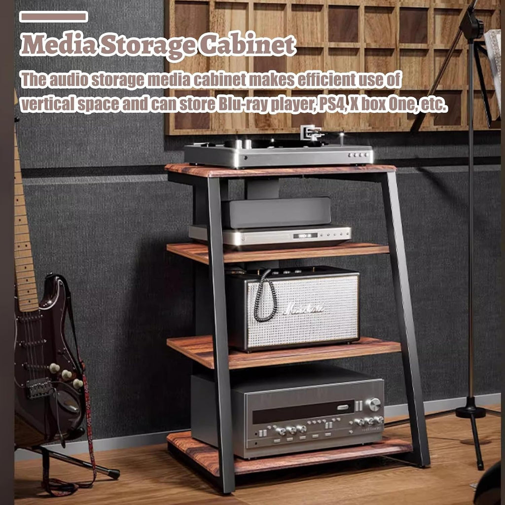Adjustable Onkyo Receiver Storage Display Shelf, Amplifier Av Media Stand Cabinet for Audio Speaker, Video Components Media Console, End Table
