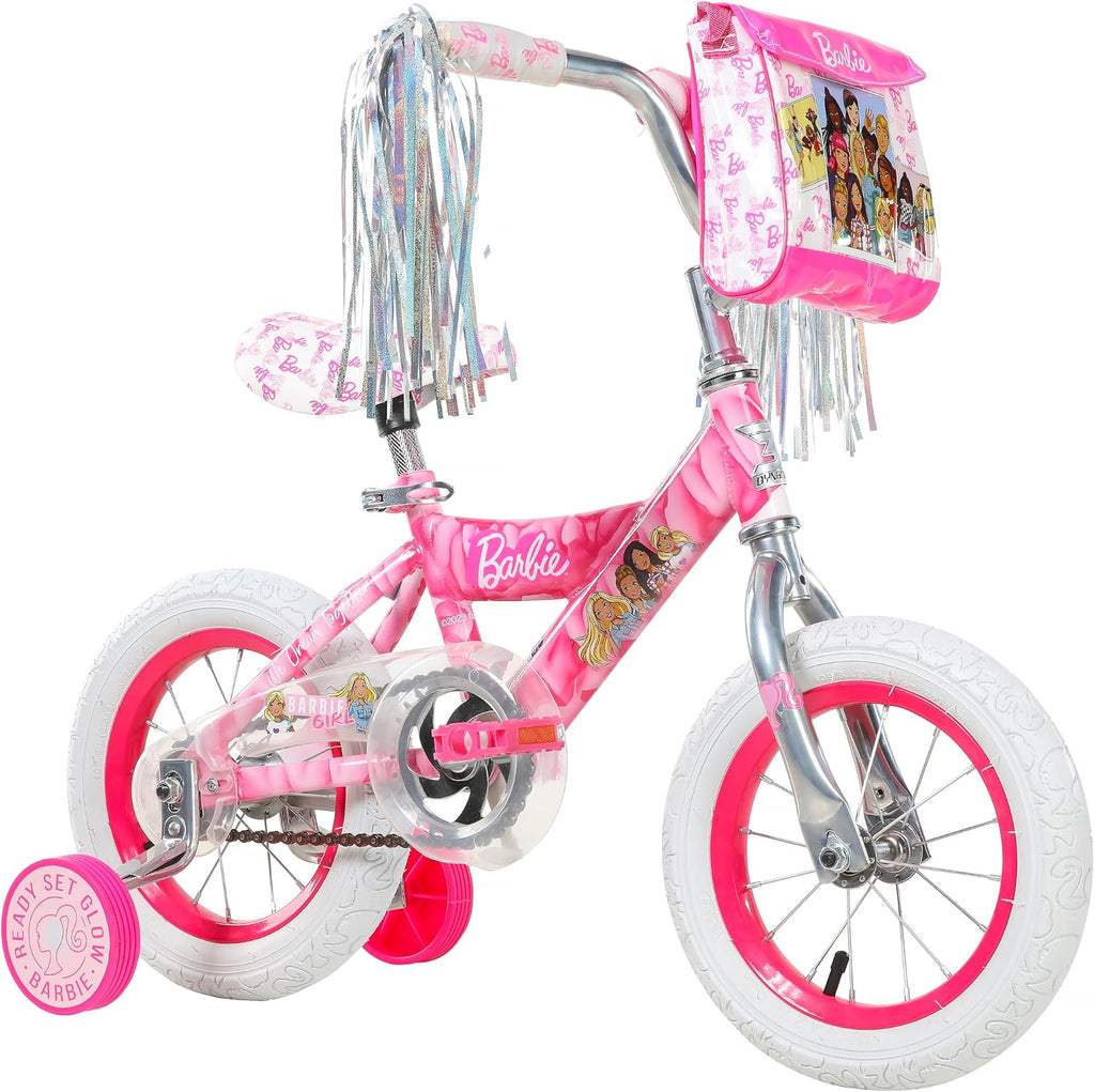 Dynacraft Barbie 12, 16, 18-inch Girls' Bike for Kids Ages 3-9 Years - Fun and Stylish Design, Sturdy and Durable, Perfect for Kids Learning to Ride, Easy to Assemble, Ideal for Young Riders