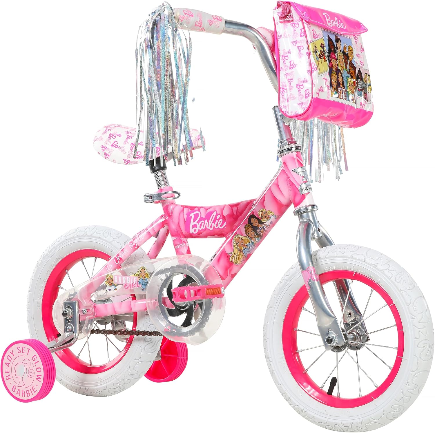 Dynacraft Barbie 12, 16, 18-inch Girls' Bike for Kids Ages 3-9 Years - Fun and Stylish Design, Sturdy and Durable, Perfect for Kids Learning to Ride, Easy to Assemble, Ideal for Young Riders