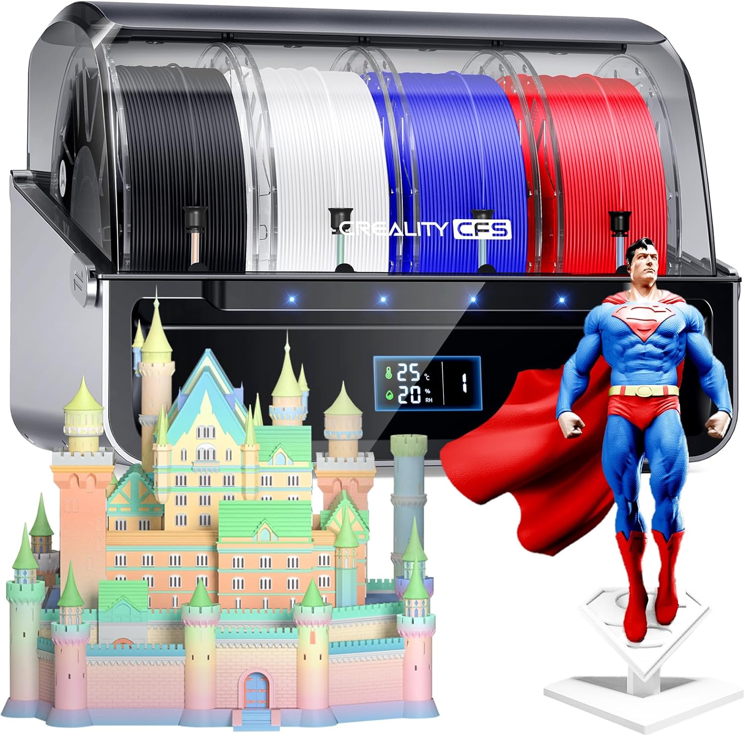 2026 New Official CREALITY CFS - Creality Filament System, Multi-Color 3D Printer Automatically System, Supports 16 Color Printing for K1 Series CFS Upgrade Kit/K2 Combo//K2 Plus/K1 MAX/K1 SE/K1C/Hi