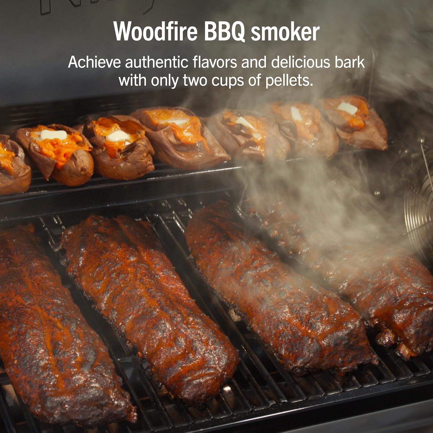 Ninja FlexFlame ProConnect Grill & Smoker | 5-in-1 Smart Cooking System | Electric & Propane | App-Connected | 3-Burner Digital Control | Roast, Griddle & Pizza Maker | Black/Gold | PG305