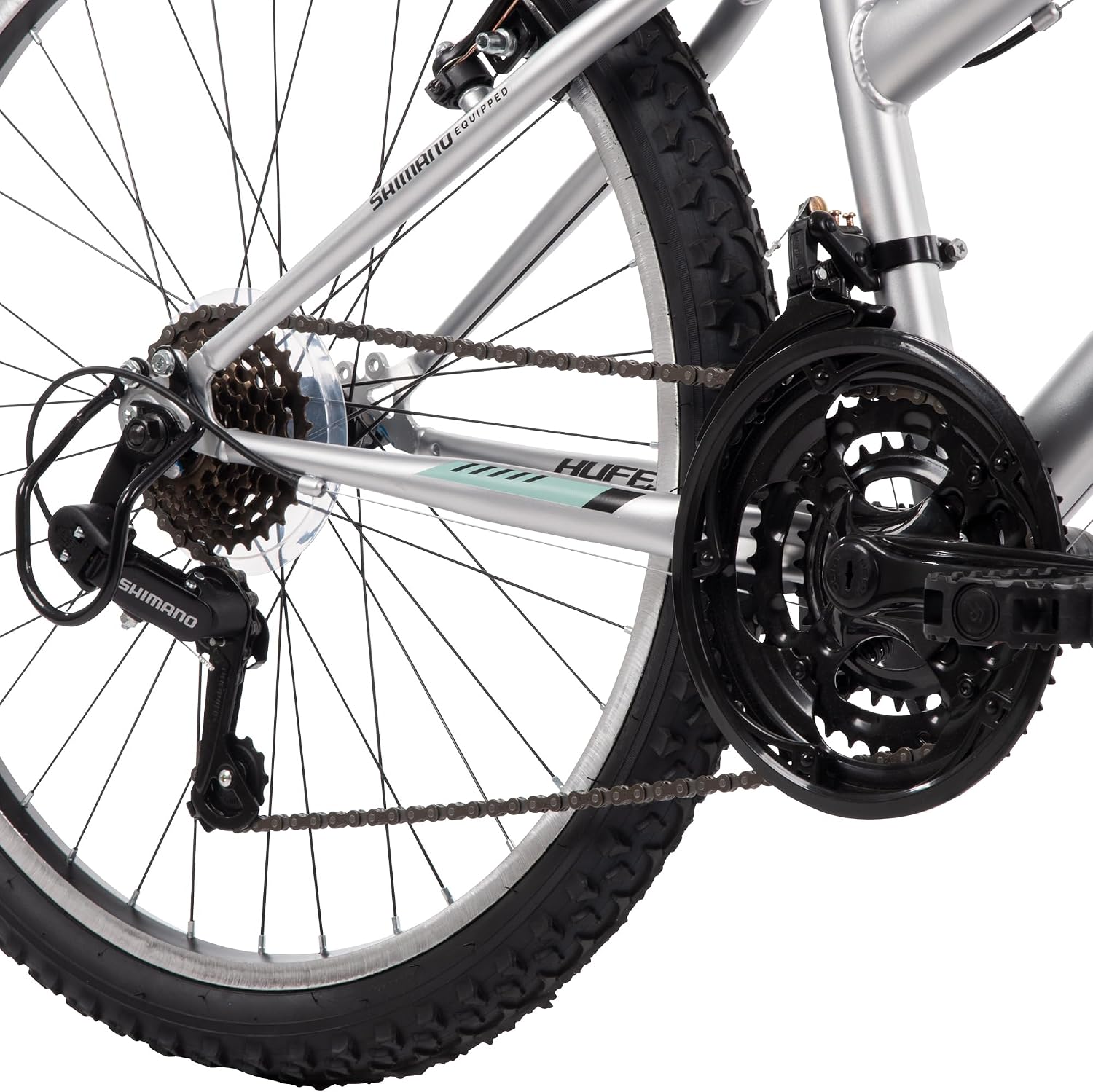 Huffy Stone Mountain Bike for Men and Women, 20'/24'/26', 6-Speed (20') or 21-Speed, Front or Dual Suspension (Varies), Multiple Colors, Adjustable Saddle, Shimano Equipped, All-Terrain Tires