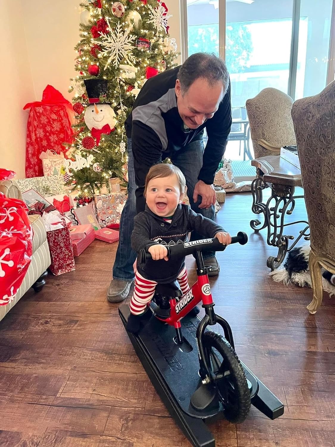 Strider Sport 2-in-1 Rocking Bike - Helps Teach Baby How to Ride a Balance Bicycle - for Kids 6 Months to 4 Years - Easy Assembly & Adjustments