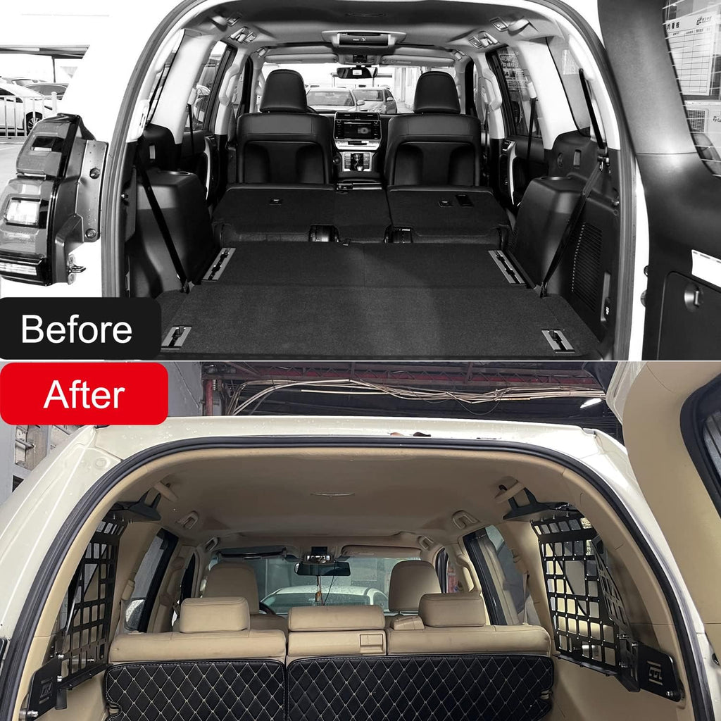 ITrims Car Trunk Organizer for Toyota Prado J150 / Lexus GX460 2010-2024 Accessories Modular Storage Molle Panel Shelf Rear Trunk Luggage Carrier Hanging Boards(No Speaker)