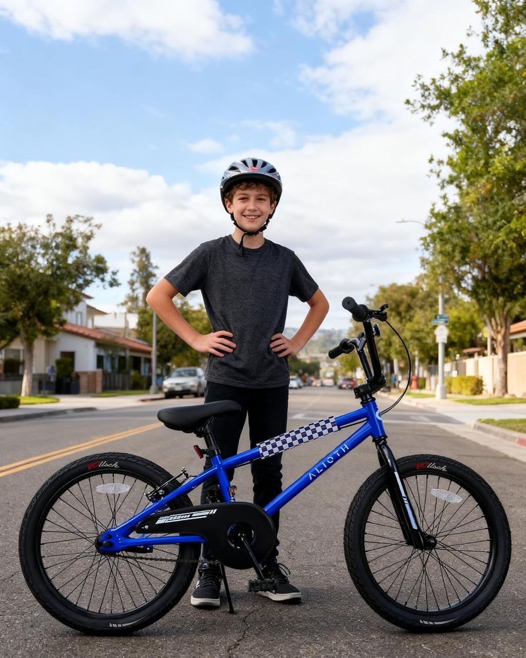 vollsch BMX Style 12 14 16 Inch Kids Bike Training Wheels 20'' Bicycle with Kickstand for 2-14 Years Old Toddlers Boys Girls Coaster Brake Multiple Colors