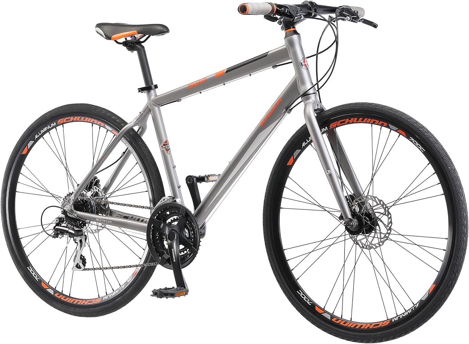 Schwinn Phocus 1.6 Disc Road Bike, 700c Bike for Men and Women, 16-Speed Road Bicycle, Lightweight Aluminum Frame, Alloy Carbon Fork, Disc Brakes, Aerodynamic Riding Position, Bikes for Adults