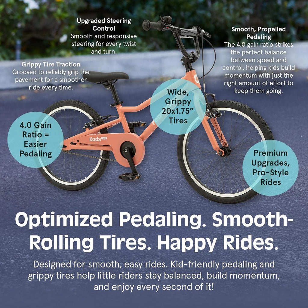 Retrospec Koda Plus Kids Bike for Boys & Girls Ages 6-8 Years - Children's Bicycle, Adjustable Seat & Handlebars