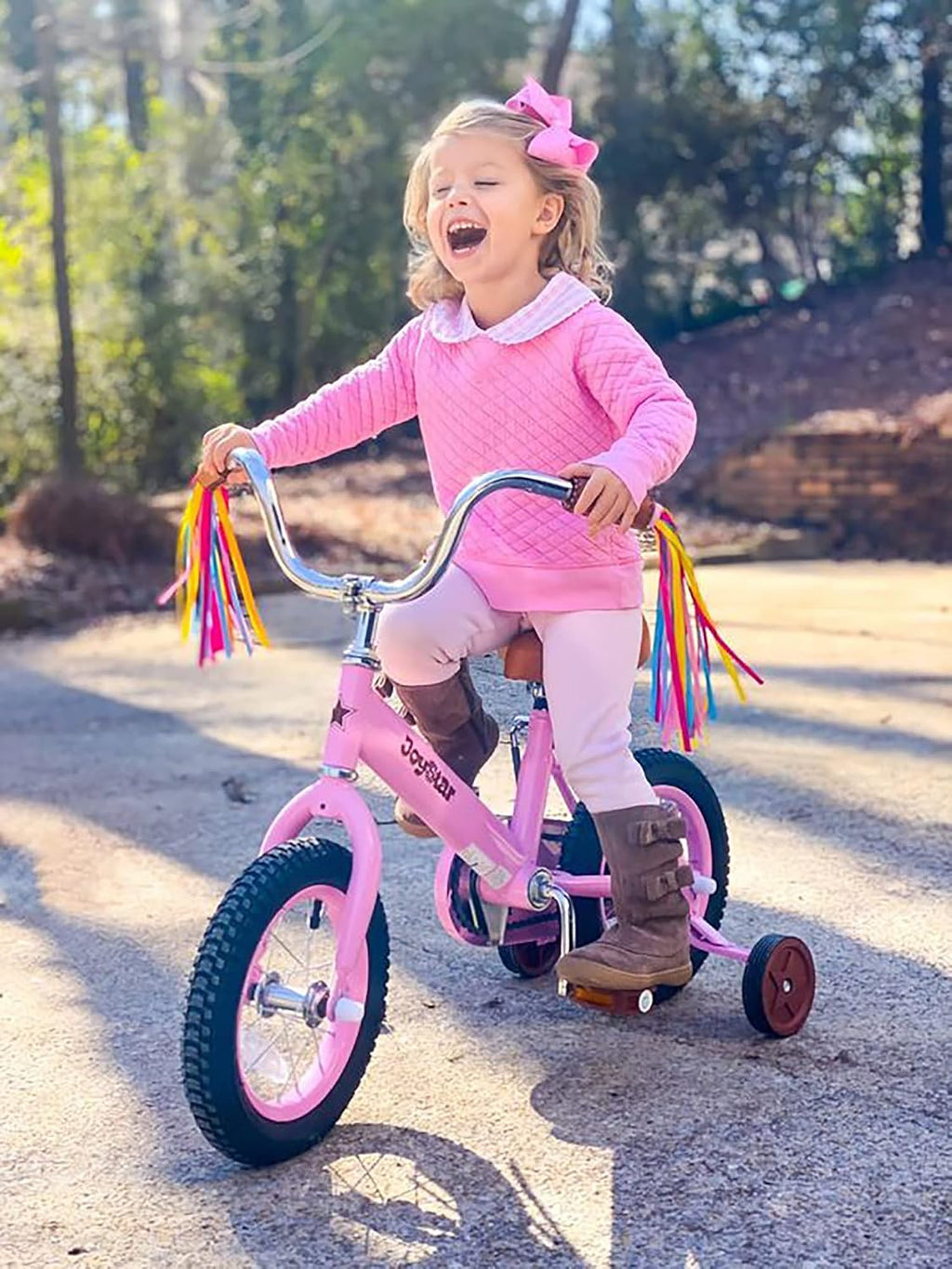 JOYSTAR Vintage Kids Bike with Training Wheels & Basket, 12 14 16 Inch Girls Bike for 2-7 Years Old, Toddler Bikes, Multiple Colors