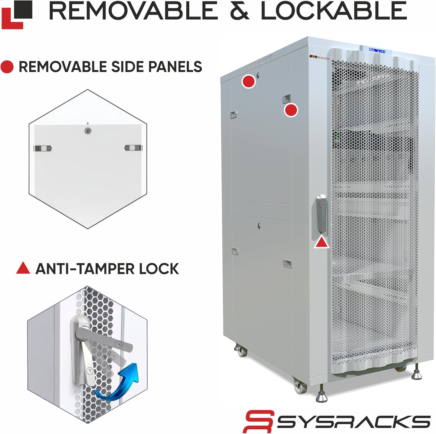 32U 35' Deep Server Rack Cabinet, 19' Floor-Standing Network Enclosure with Mesh Door, LCD Thermostat, 4 Cooling Fans, PDU, Shelf, Locking Panels, Casters, 1600 lb Capacity