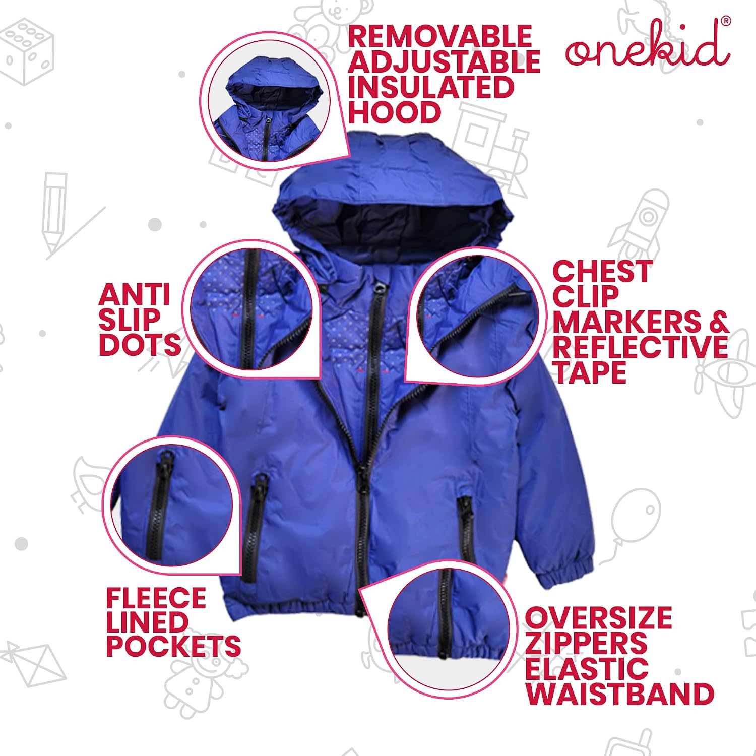 ONE KID Car Seat Coat | The Road Coat Arctic, Years 2-10