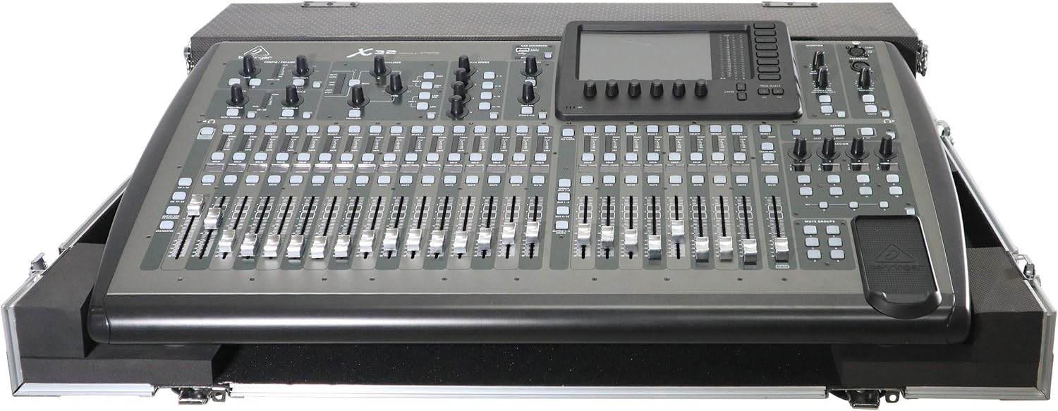 ProX XS-BX32DHW ATA Digital Audio Mixer Flight Case for Behringer X32 Console with Doghouse compartment and Caster wheels