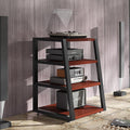 Audio-Video Shelving, Corner Media Stand with Adjustable Shelves, Small Entertainment Center, and Media Cabinet with Storage for AV Equipment, Stereo Racks and Stands(Brown,60x52x82cm)
