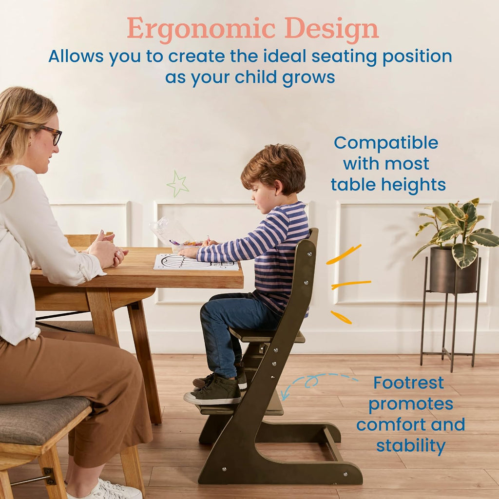 ECR4Kids Grows with Me Chair, Transitional Chair, Grey Wash