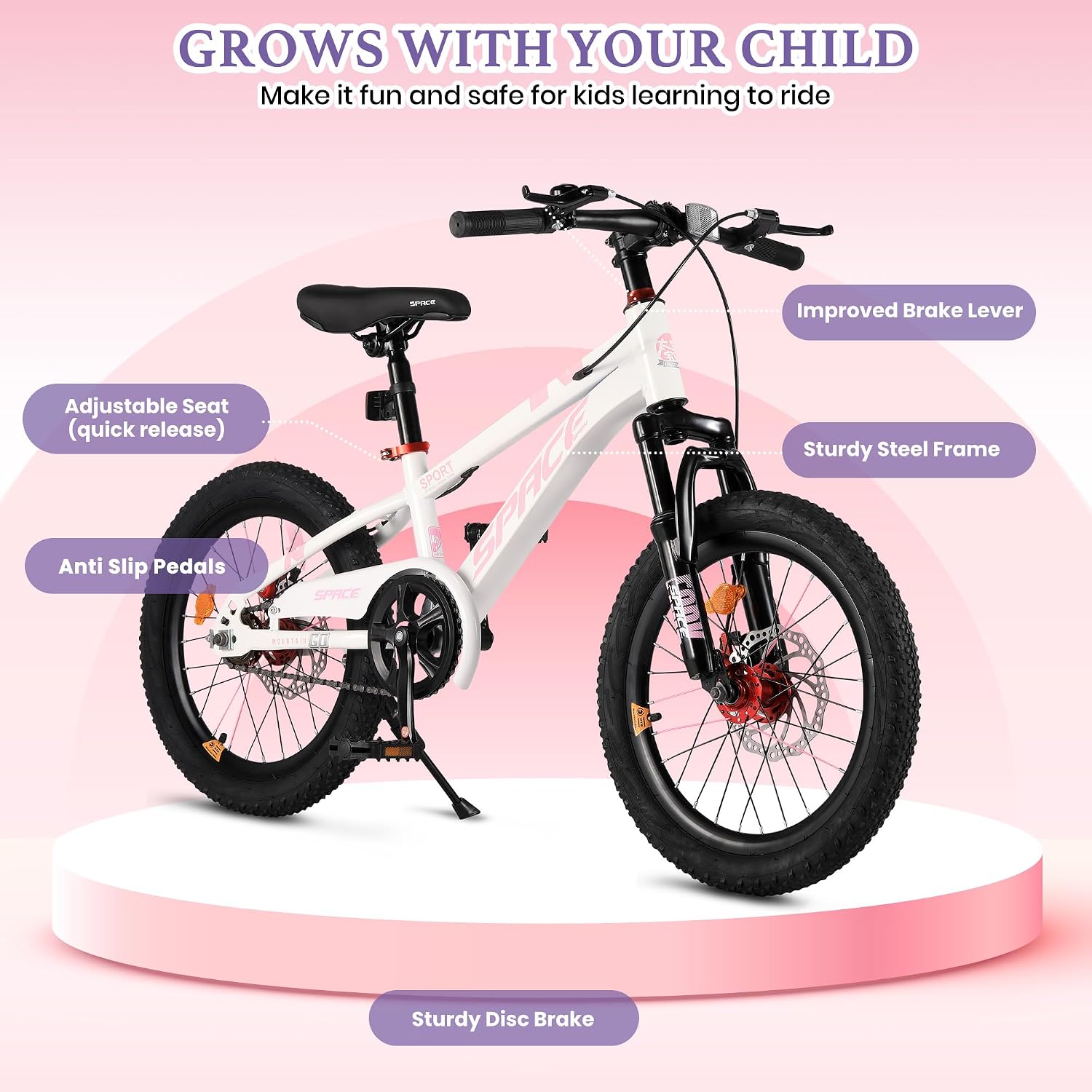 Kids Bike-18 20 Inch Bike for Boys and Girls Bicycle with Adjustable Seat and Handbrake, Bikes for Kids 7-13