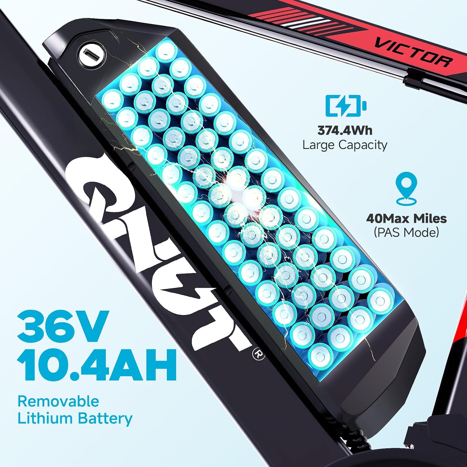QNUT Electric Bike for Adults with Peak 1000W Motor 26' Victor Mountain Lightweight Ebike, 10.4Ah/7.8Ah Removable Battery Up to 40-60 Miles, 22MPH E Bike Commuter E-MTB for Teens, UL 2849 Certified