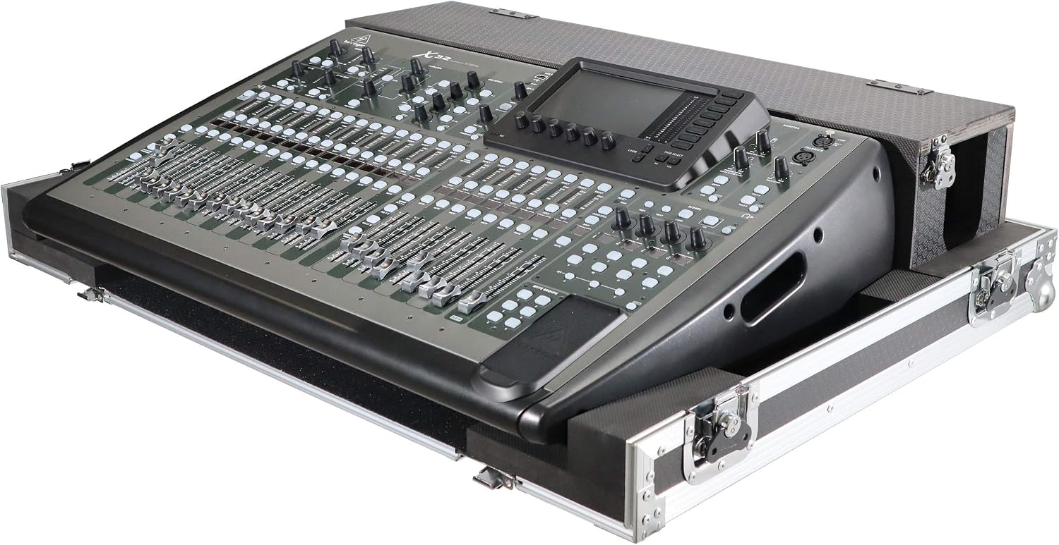 ProX XS-BX32DHW ATA Digital Audio Mixer Flight Case for Behringer X32 Console with Doghouse compartment and Caster wheels