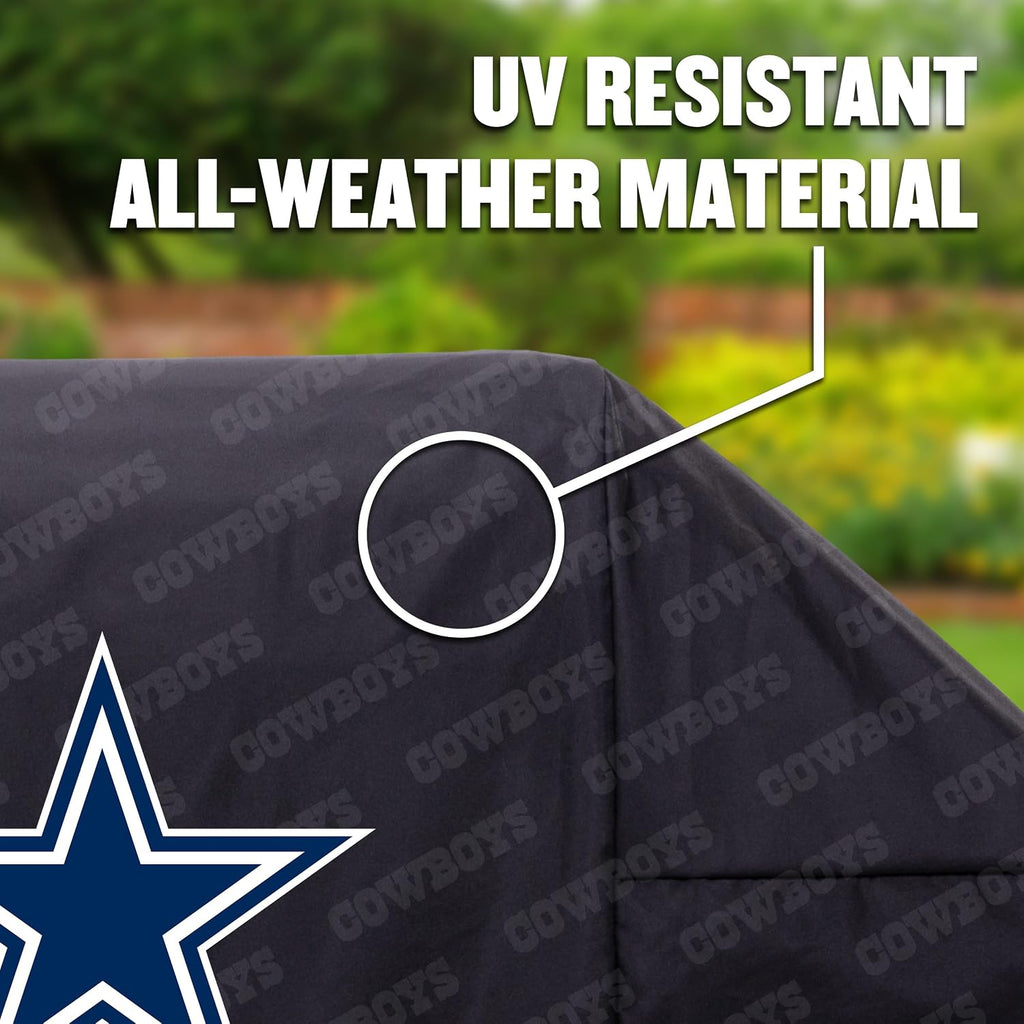 YouTheFan NFL Heavy Duty Waterproof Grill Cover – UV Resistant, Durable Polyester BBQ Cover, Weatherproof Protection for Outdoor Gas or Charcoal Grills, for Grills up to 5' Wide