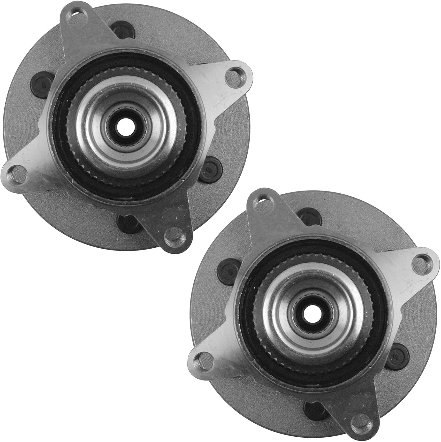 TRQ 2 Piece Wheel Bearing & Hub Assembly Set Compatible with 2007-2010 Ford Expedition Lincoln Navigator