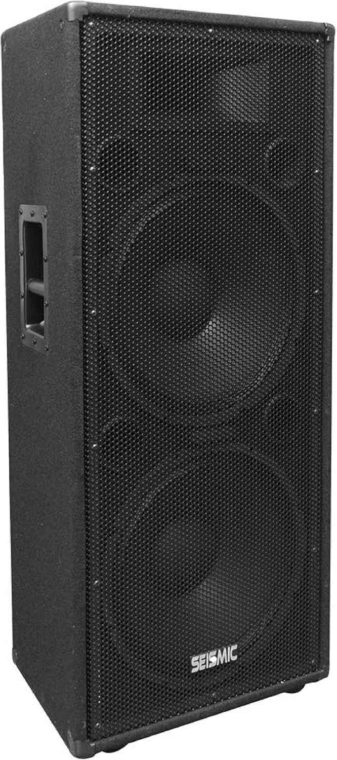 Seismic Audio FL-155PC-Single Dual Premium 15-Inch PA/DJ Speaker Cabinet with Titanium Horn 800-Watts RMS