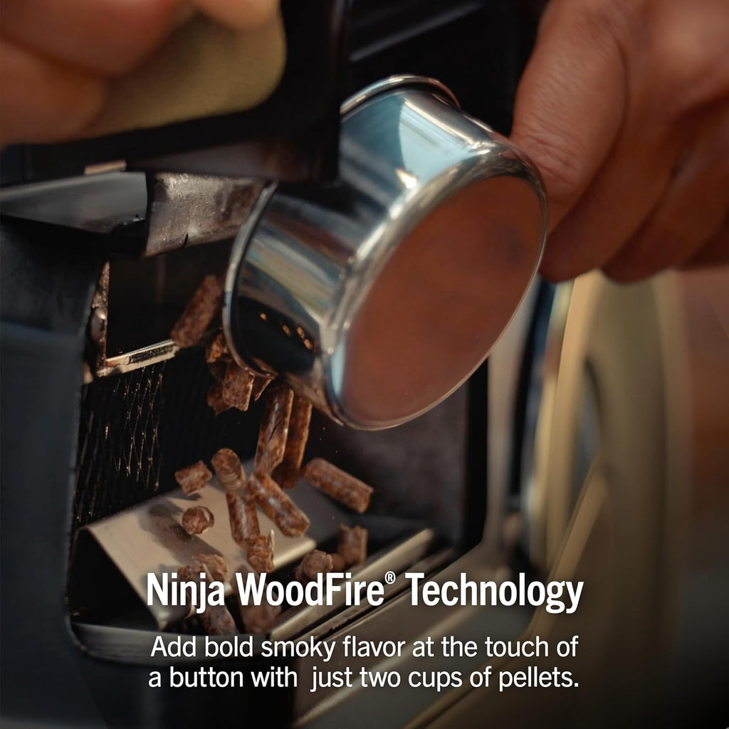 Ninja FlexFlame ProConnect Grill & Smoker | 5-in-1 Smart Cooking System | Electric & Propane | App-Connected | 3-Burner Digital Control | Roast, Griddle & Pizza Maker | Black/Gold | PG305