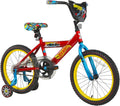 Dynacraft Hot Wheels Boys BMX Bikes Sizes 12' - 18' for Ages 3-9 Years in red, Black, with Handlebar rev Grip Play Feature