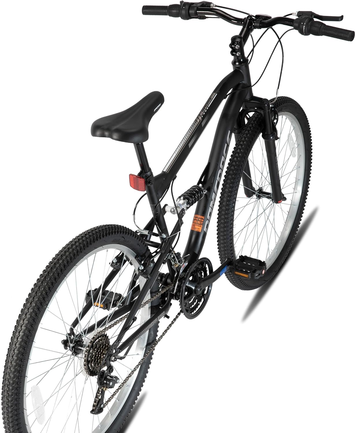 Hiland Full Suspension Mens Mountain Bike, 18 Speed, 26 Inch Wheel, Dual V Brake Bike for Men Womens Adult Bicycle