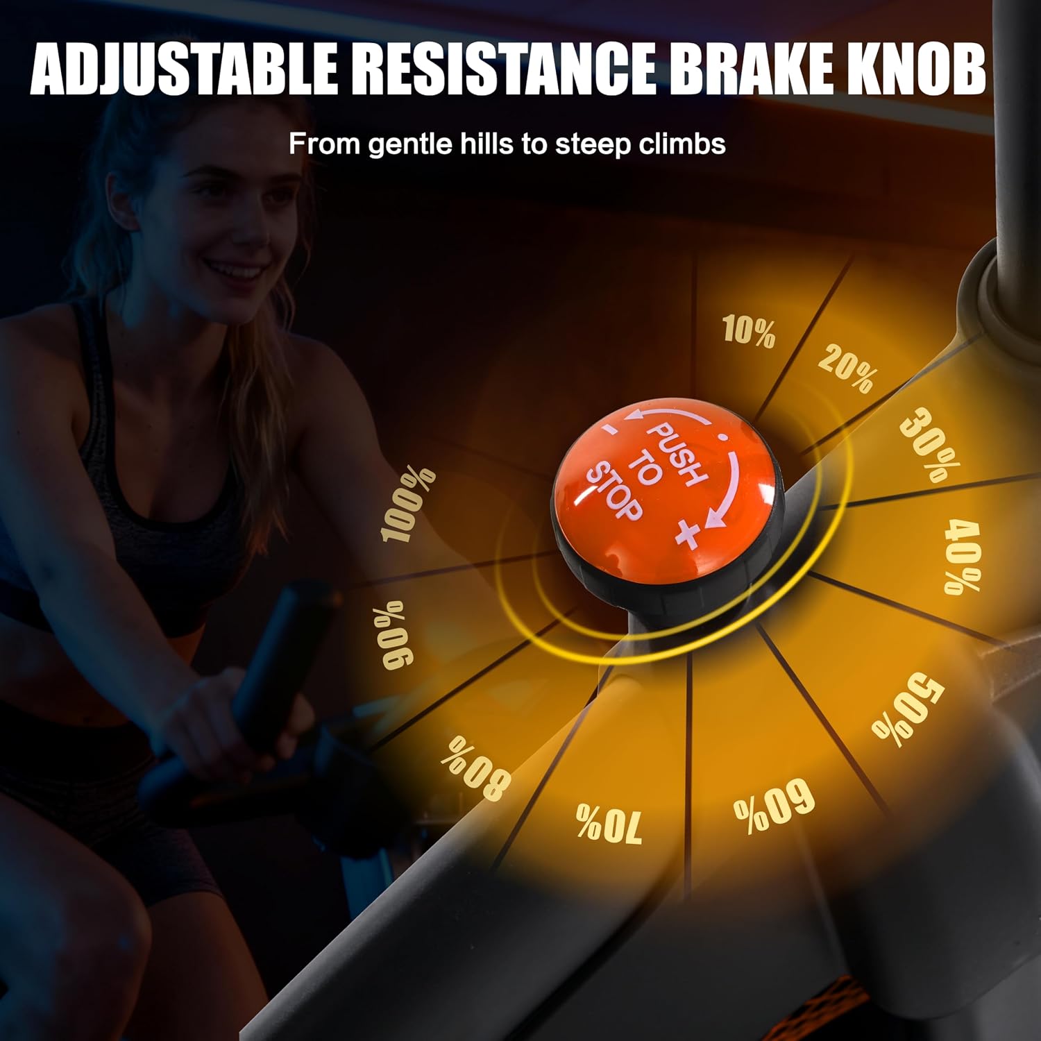 Exercise Bike Stationary Bike Indoor Cycling Bicycle for Home Gym Spinning Bike 300 lbs Weight Capacity Adjustable Seat/Handlebar for Office Workout Cardio