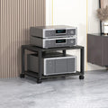 Adjustable 25 Tier Stereo Stand & Audio Cabinet Corner Media Console for Tv Gaming Equipment Small Entertainment Center with Shelvesmodern Home Furniture,Black,50x40x49cm