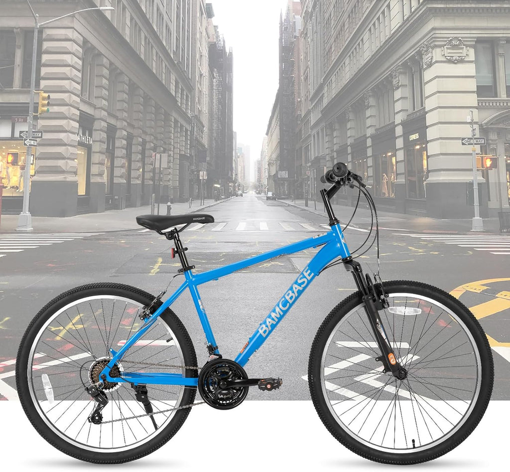 HILAND Adult 26 Inch Mountain Bike, Mens Womens Bicycle, High-Carbon Steel Frame Mountain Bicycle, Sport MTB for Adults, Multi-Color