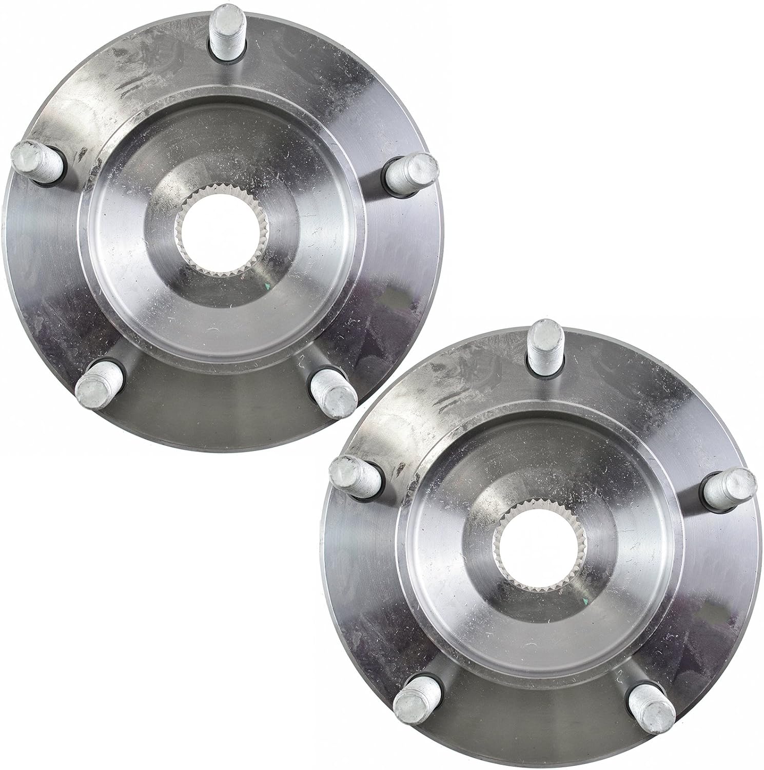 TRQ Front Left and Right Wheel Bearing and Hub Assembly 2 Piece Set for 4 Wheel Drive Models ONLY Compatible with 2007-2021 Toyota Tundra 4X4 2008-2022 Sequoia 4WD