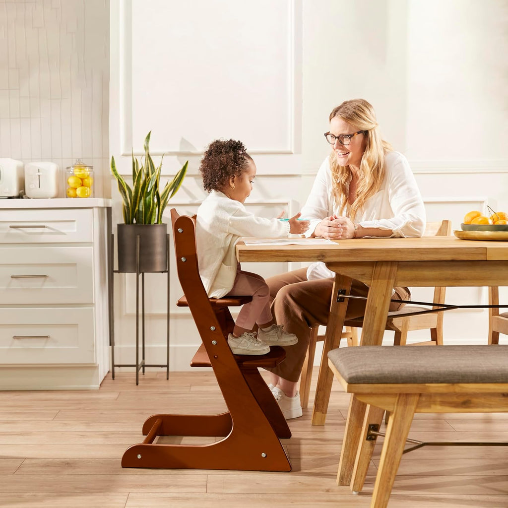 ECR4Kids Grows with Me Chair, Transitional Chair, Dark Walnut