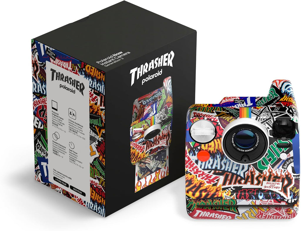 Polaroid Now 3rd Generation I-Type Instant Film Camera - Thrasher Edition - Camera Only No Film (9187)