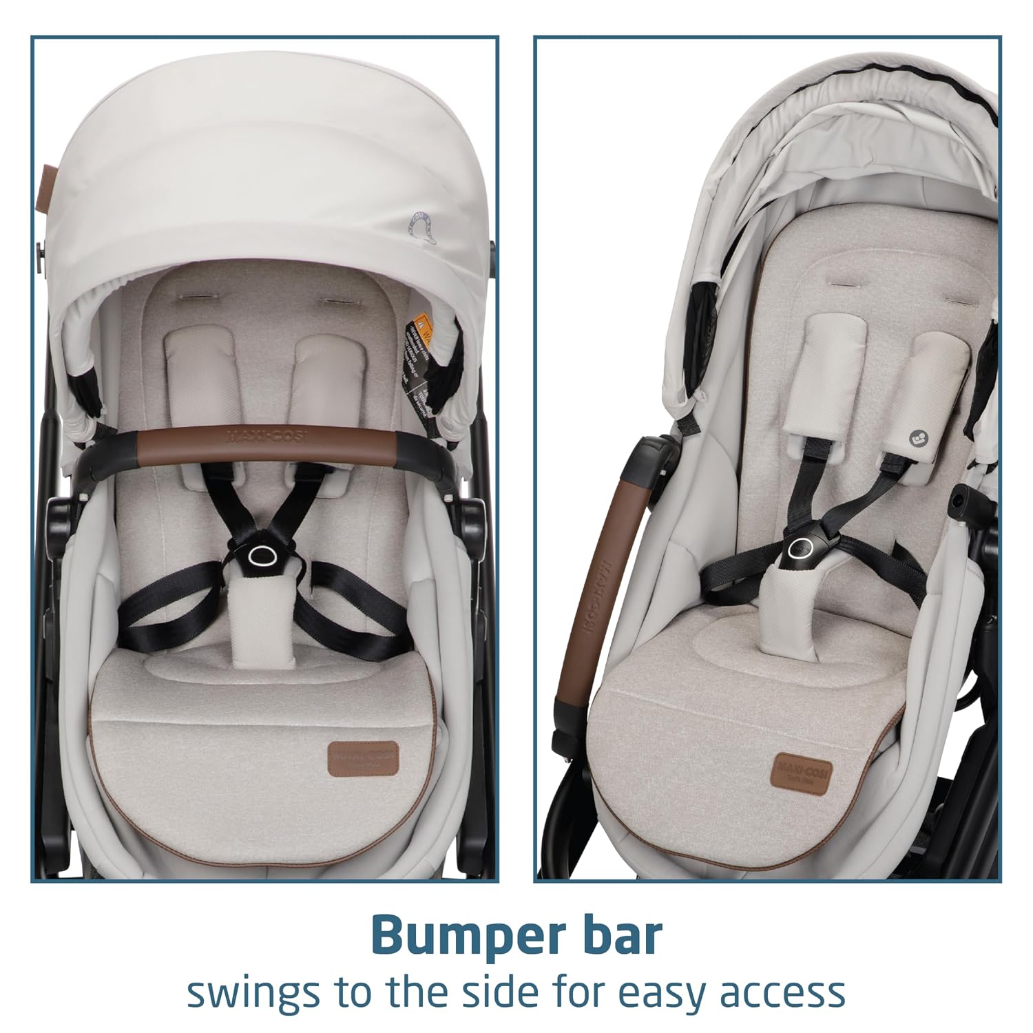 Maxi-Cosi Tayla Max Baby Strollers, Modular with Adjustable Seat, Converts to Lie-Flat Carriage, Parent and World Facing View, Lightweight, Desert Wonder