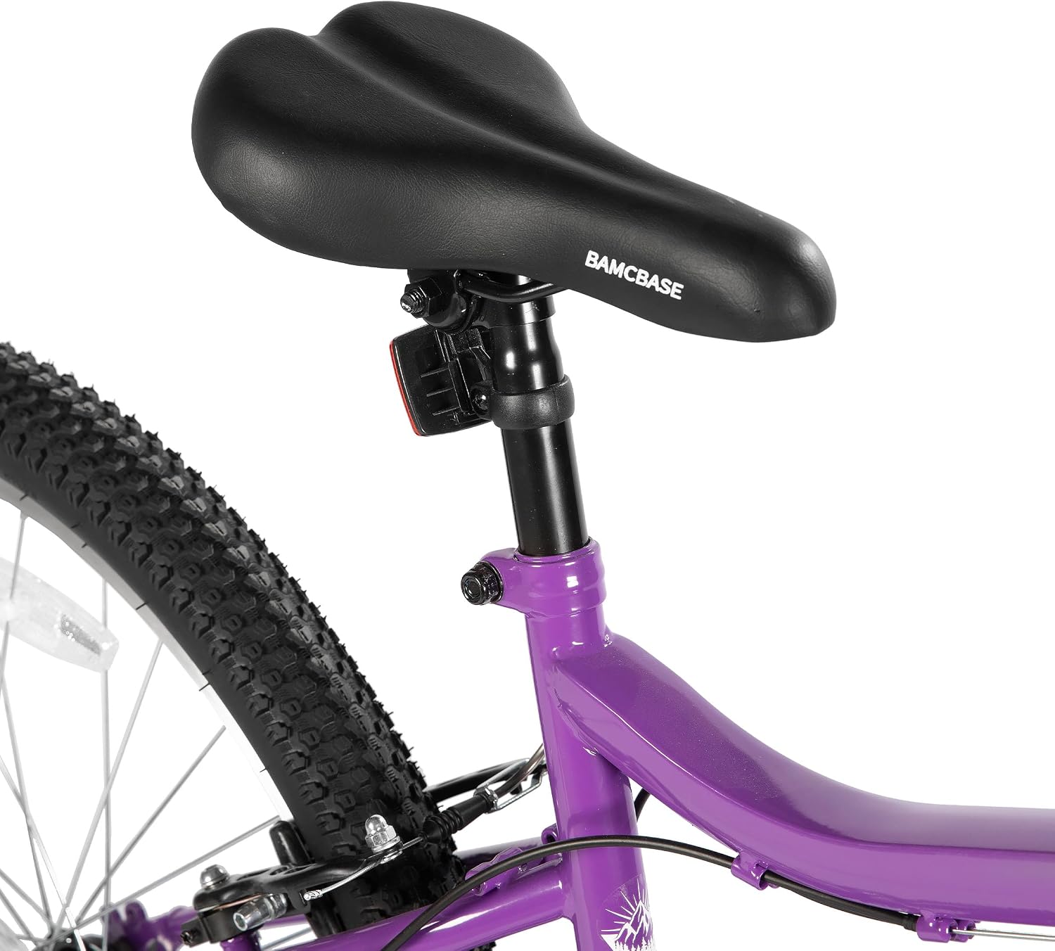 HILAND 26 Inch Womens and Mens Mountain Bike, 18 Speed Steel Frame Adult Bicycle, MTB Bikes with Suspension Fork, V Brake, Mountain Bicycle for Woman Man, Purple Green White