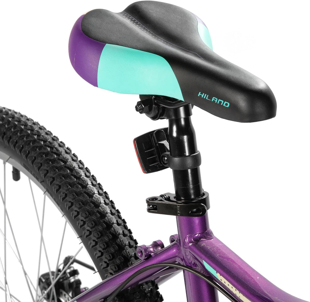 HILAND 20 Inch 26 Inch Mountain Bike for Women Girl, Lock-Out Suspension Fork, Aluminum Frame, Adult Ladies Mens MTB Bicycle