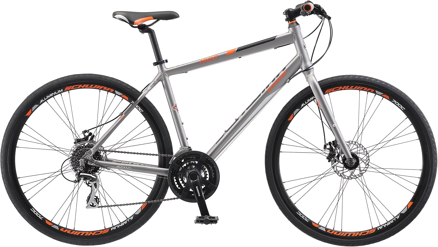 Schwinn Phocus 1.6 Disc Road Bike, 700c Bike for Men and Women, 16-Speed Road Bicycle, Lightweight Aluminum Frame, Alloy Carbon Fork, Disc Brakes, Aerodynamic Riding Position, Bikes for Adults