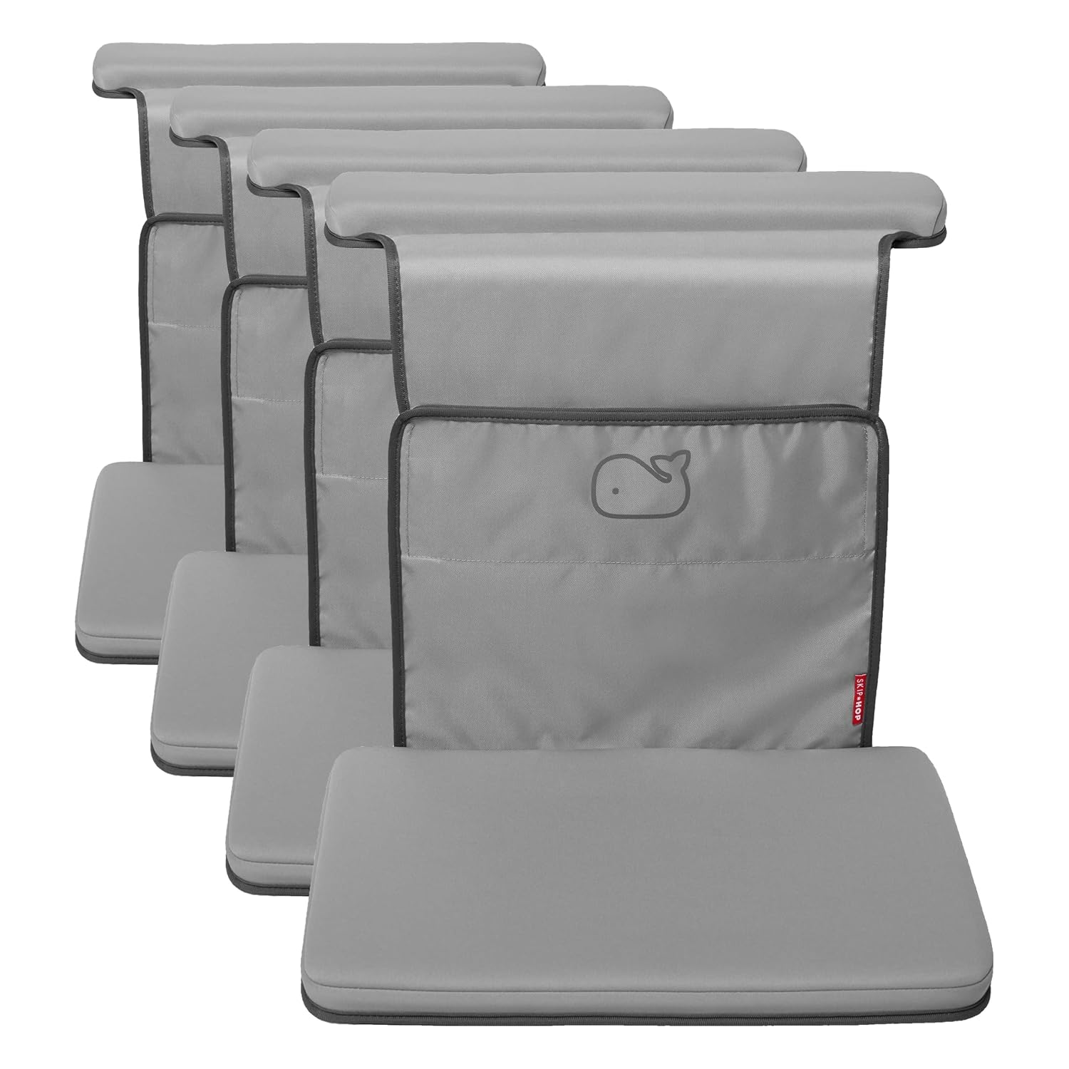 Skip Hop Baby Bath All-in- Elbow Saver and Kneeler,Moby,Grey,(Pack of 4)