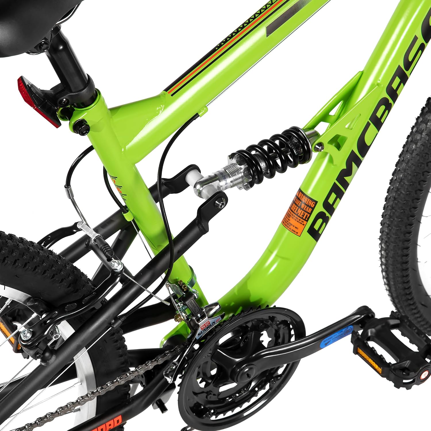 Hiland Full Suspension Mens Mountain Bike, 18 Speed, 26 Inch Wheel, Dual V Brake Bike for Men Womens Adult Bicycle